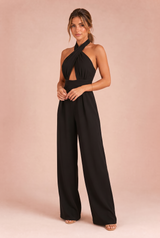 Rückenfreier Neckholder-Jumpsuit