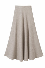 Jupe longue beige évasée | Lounelle Paris