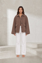 Manteau court ample à boutons | Lounelle Paris