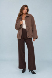 Manteau court ample à boutons | Vue de face | Lounelle Paris