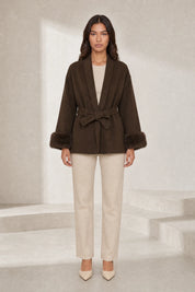 Manteau court ample col châle | Lounelle Paris