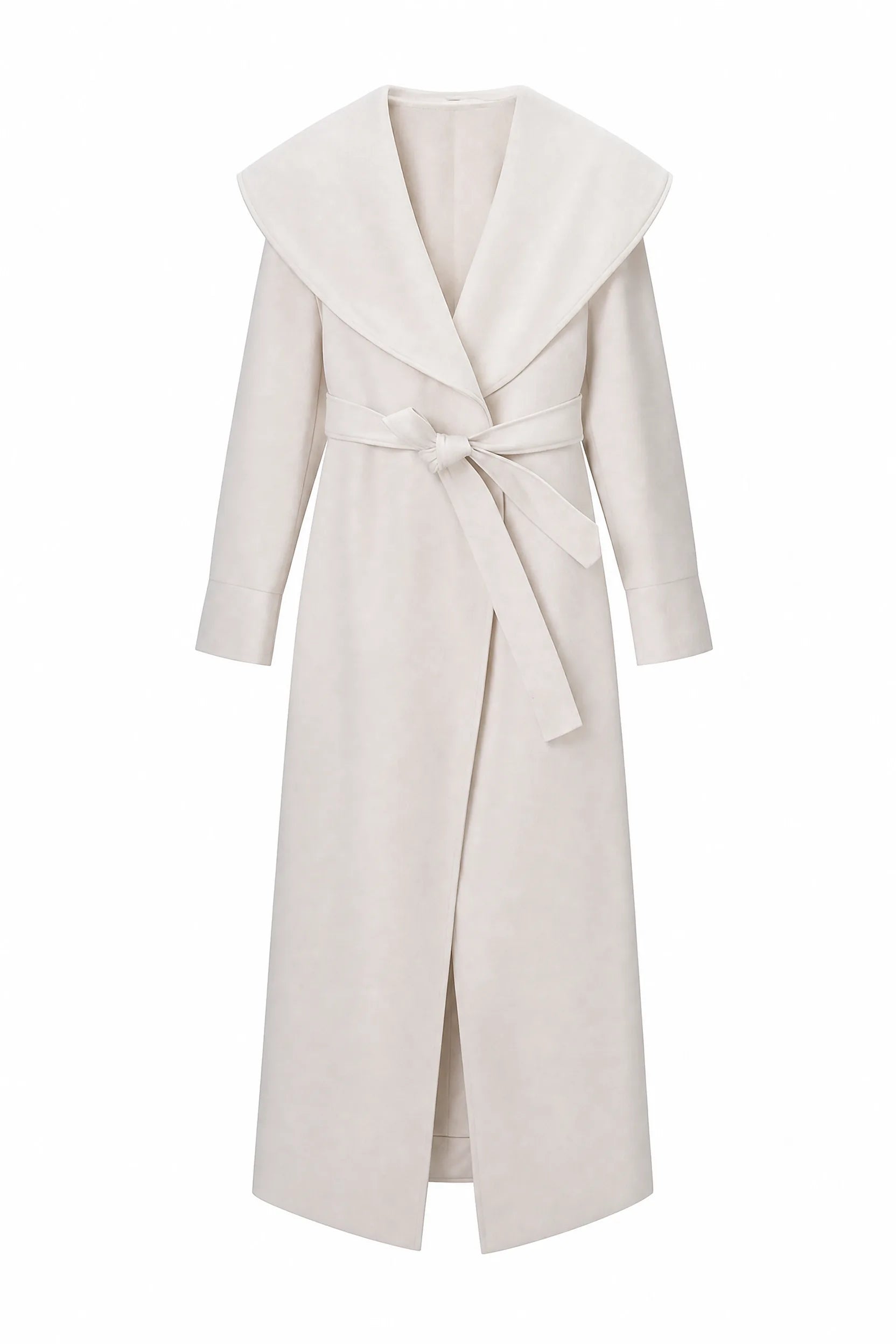 Manteau long col châle ceinturé | Lounelle Paris