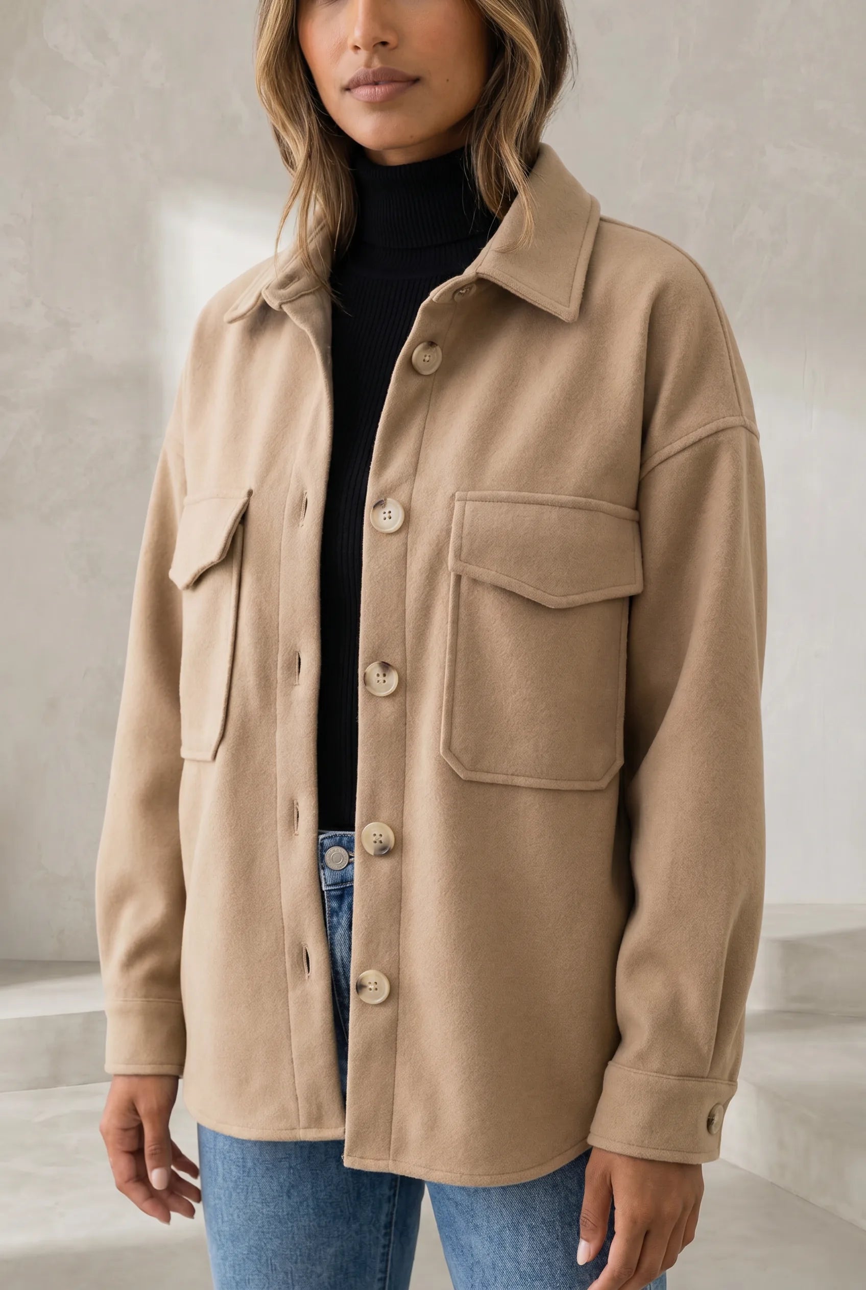 Manteau mi-long ample à revers | Lounelle Paris