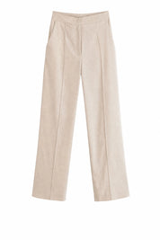 Pantalon abricot plissé taille mi-haute | Lounelle Paris