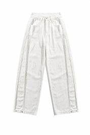 Pantalon blanc ample effet délavé | Lounelle Paris