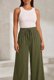 Pantalon fluide large taille cordon | Lounelle Paris