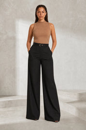 Pantalon fluide taille haute jambe large | Lounelle Paris