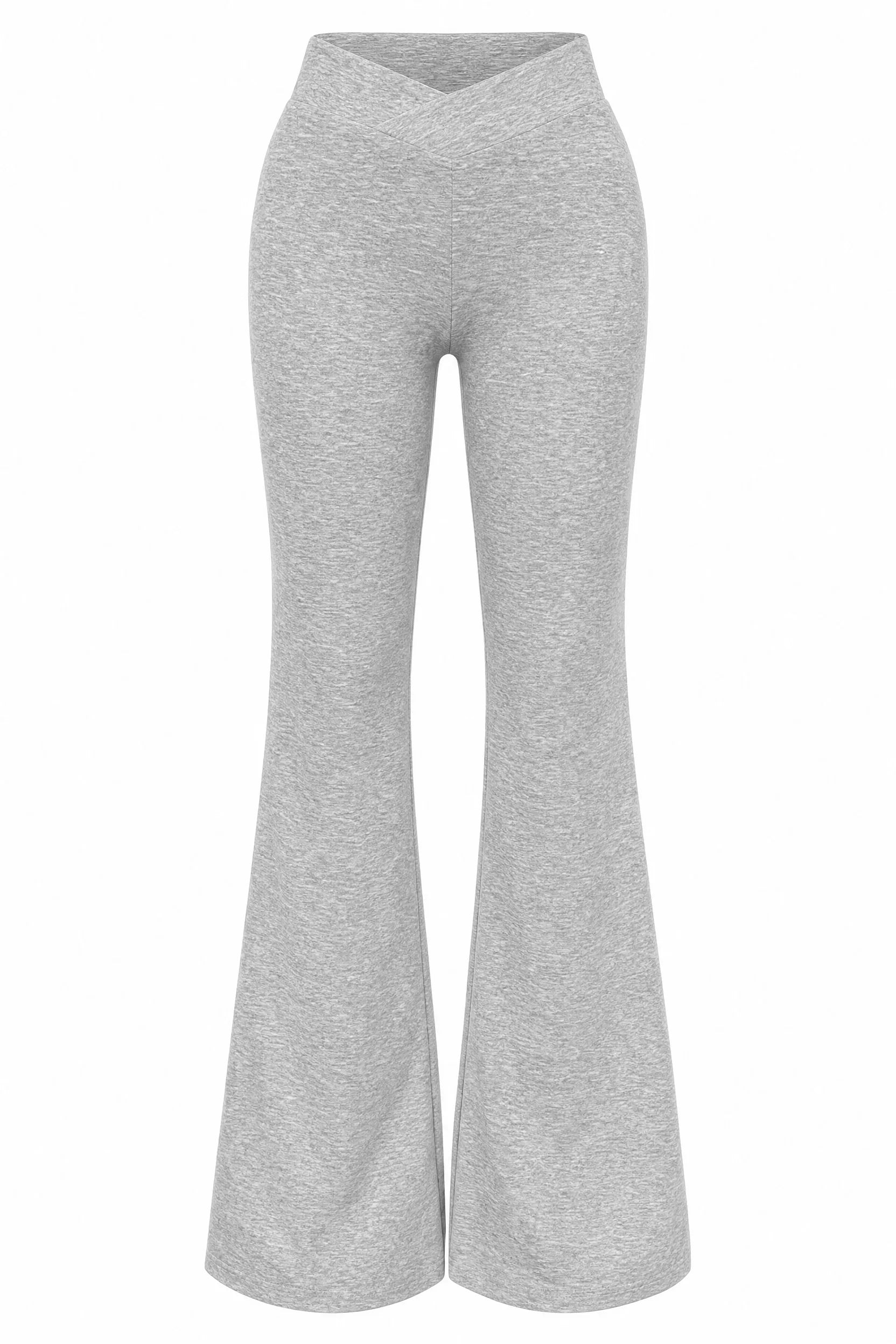 Pantalon gris taille en V évasé | Lounelle Paris