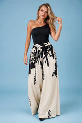 Weite Hose mit Blumenmuster