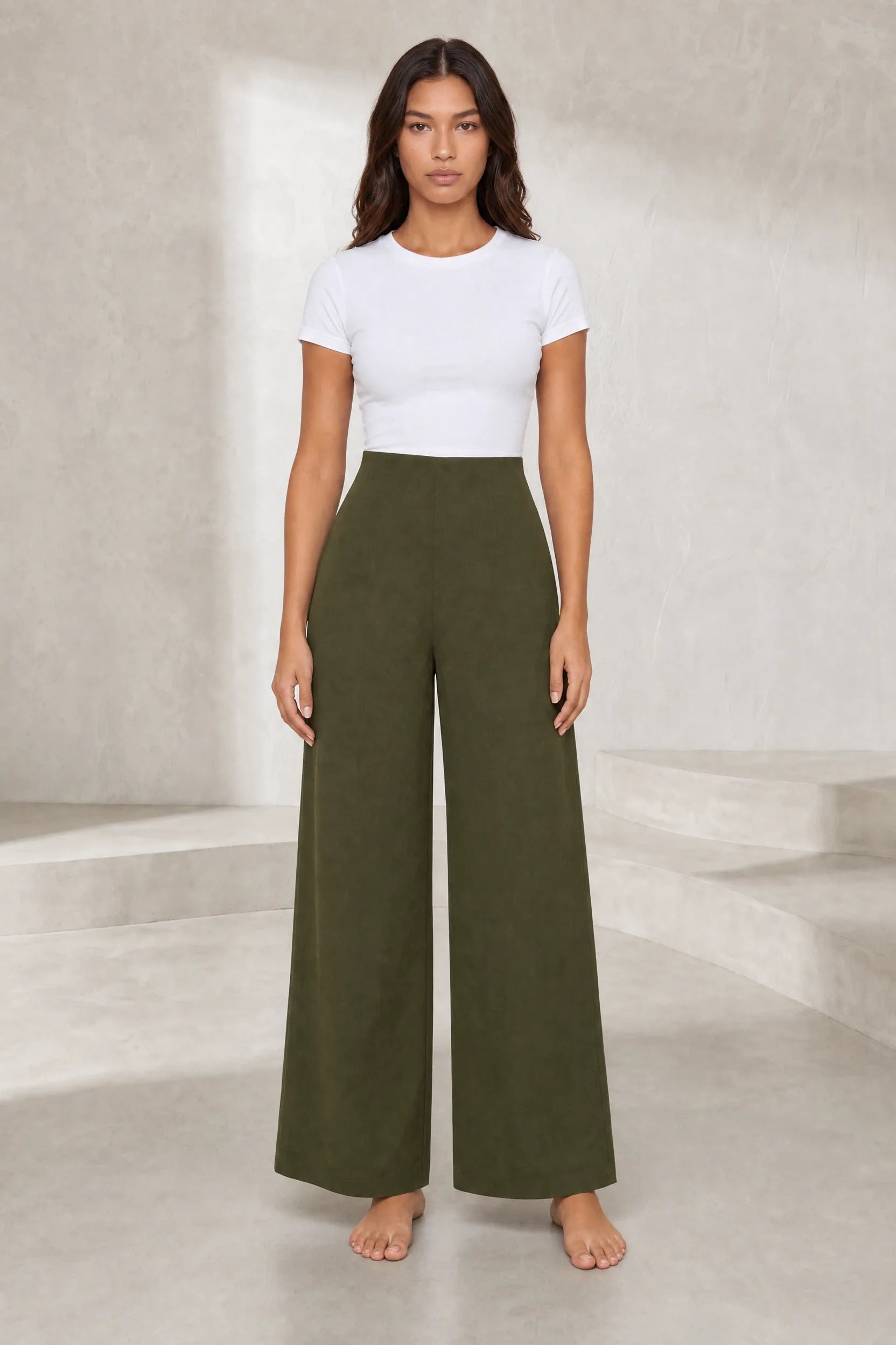Pantalon large fluide taille haute | Lounelle Paris