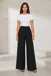 Pantalon large taille haute plissé | Lounelle Paris