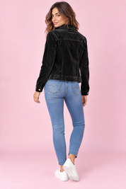 Veste-chemise noire à poches utilitaires | Vue de dos | Lounelle Paris