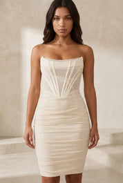 Robe bandeau effet corset | Lounelle Paris