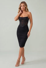 Bandeau-Kleid mit Korsett-Effekt