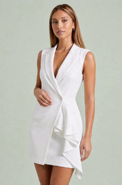 Robe col blazer sans manches | Vue rapprochée | Lounelle Paris