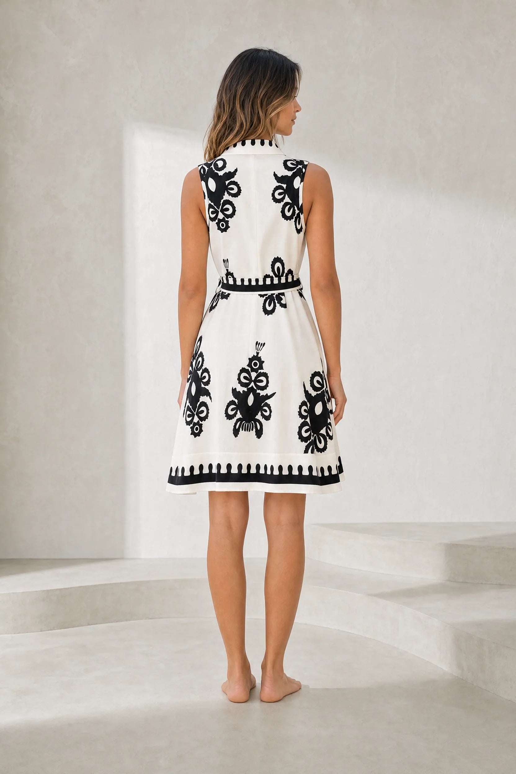 Robe col chemise ceinturée | Lounelle Paris