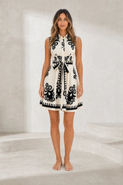 Robe col chemise ceinturée | Lounelle Paris