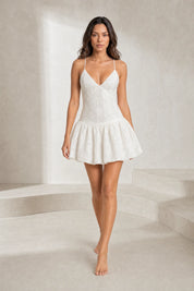 Robe col V fines bretelles | Lounelle Paris
