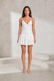 Robe col V fines bretelles | Lounelle Paris