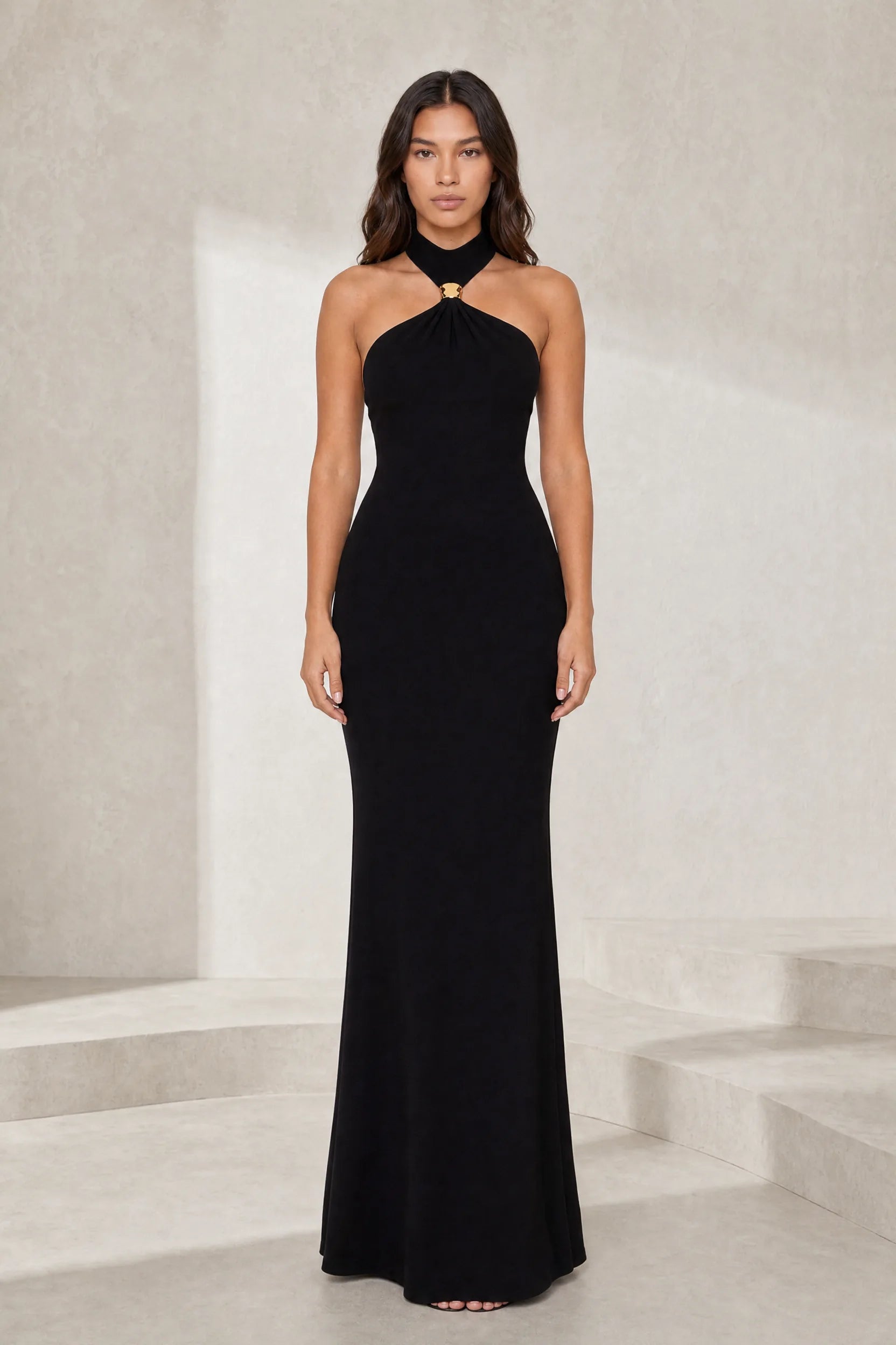 Robe longue ajustée col licou | Lounelle Paris