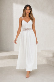 Robe longue blanche en dentelle | Lounelle Paris