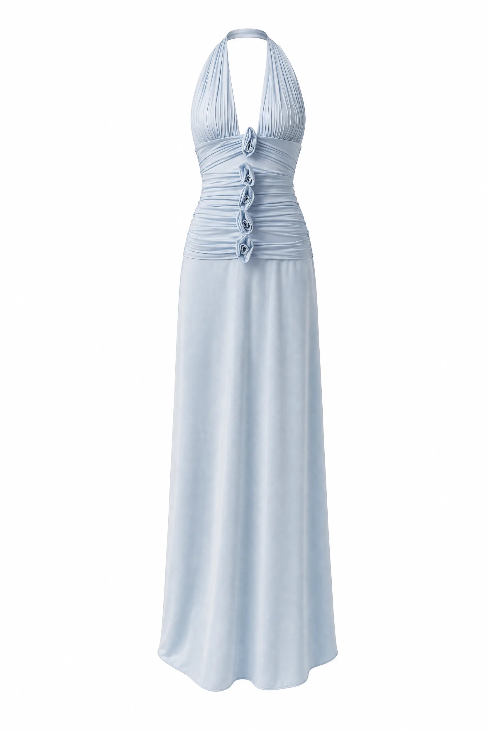 Robe longue bleu clair dos nu | Lounelle Paris