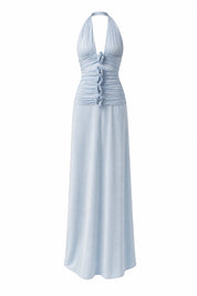 Robe longue bleu clair dos nu | Lounelle Paris