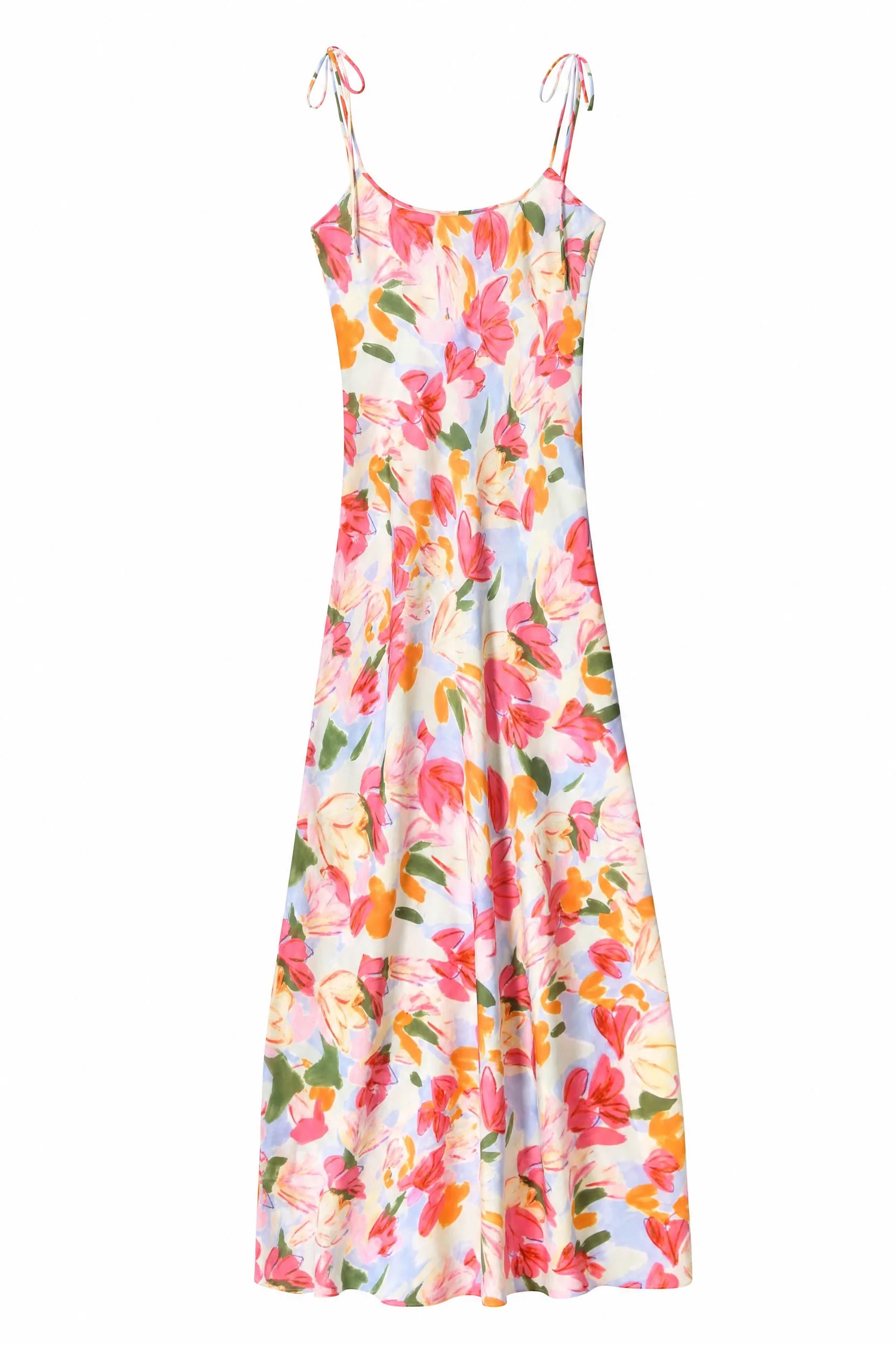 Robe longue bleue à bretelles | Lounelle Paris
