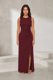 Robe longue bordeaux sans manches | Lounelle Paris