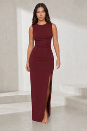 Robe longue bordeaux sans manches | Lounelle Paris