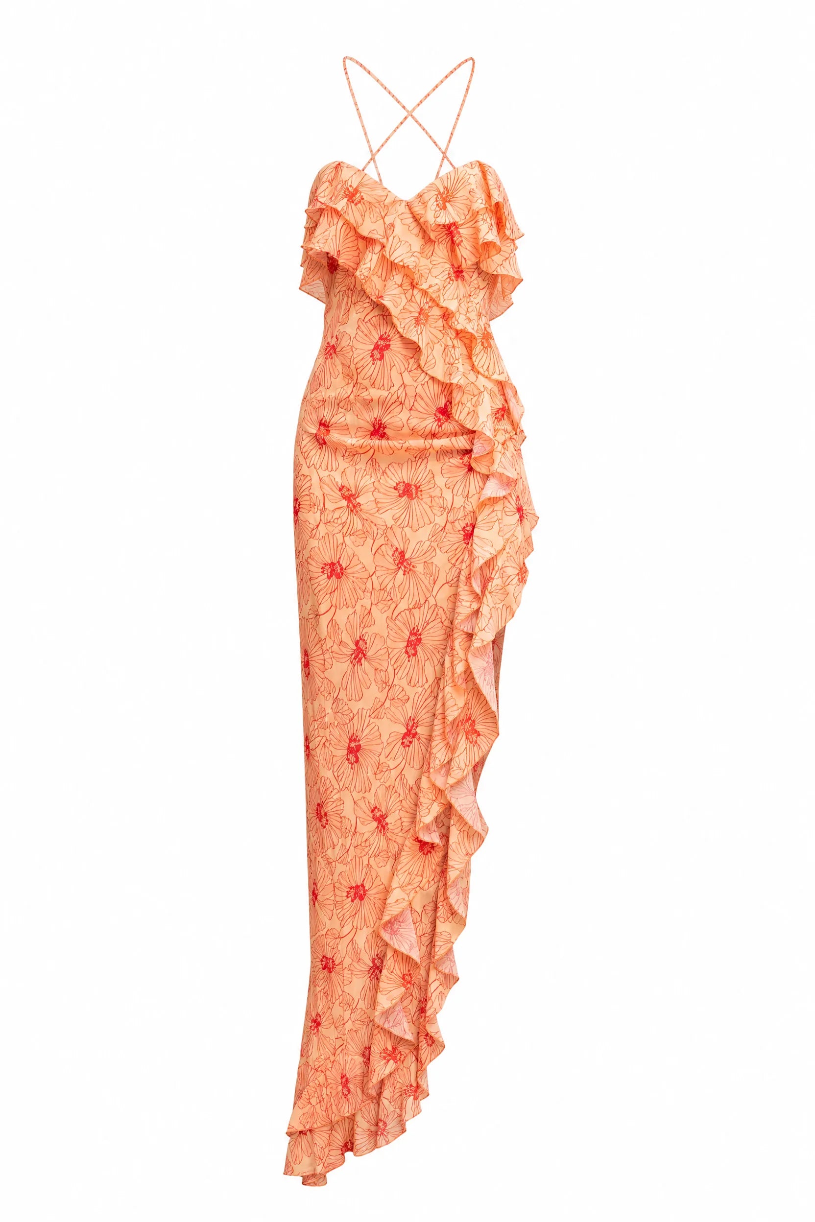 Robe longue bretelles croisées | Lounelle Paris