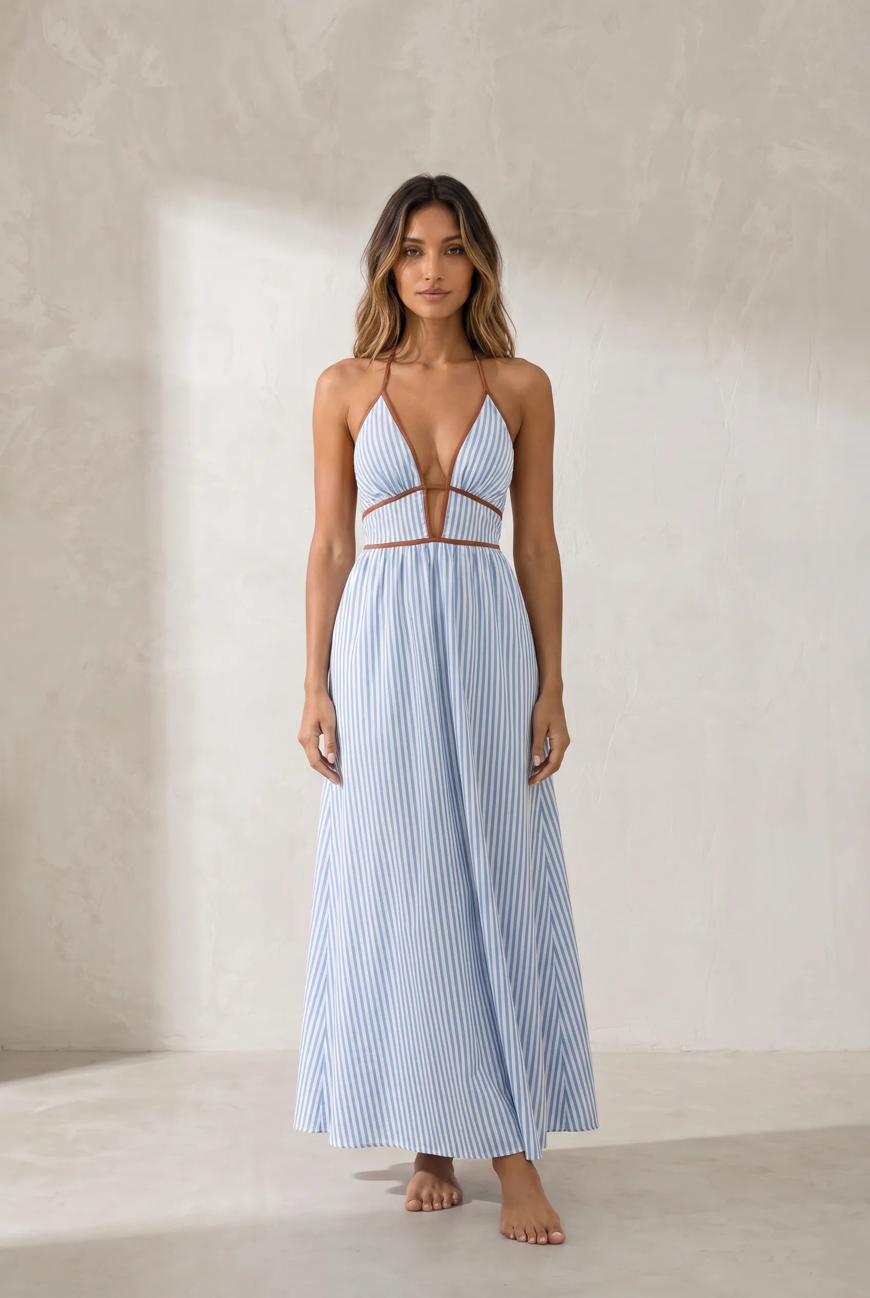 Robe longue col licou dos nu | Lounelle Paris