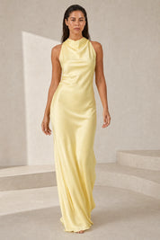 Robe longue dos nu col halter | Lounelle Paris