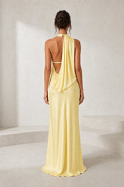 Robe longue dos nu col halter | Lounelle Paris