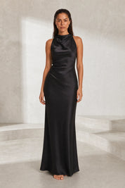 Robe longue dos nu col halter | Lounelle Paris