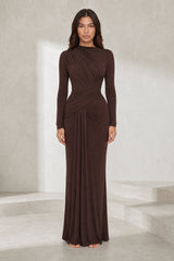 Robe longue drapée
