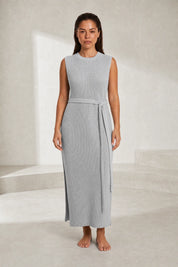 Robe longue en maille fendue | Lounelle Paris