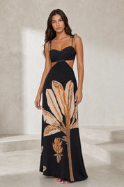 Robe longue noire dos nu | Lounelle Paris