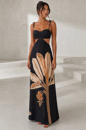 Robe longue noire dos nu | Lounelle Paris