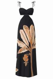 Robe longue noire dos nu | Lounelle Paris