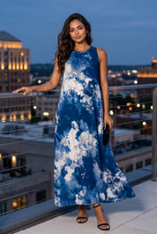 Robe longue tie-dye | Deuxième photo lifestyle | Lounelle Paris