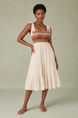 Smock-Kleid mit Trägern