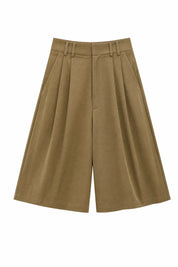 Short brun ample à plis | Lounelle Paris