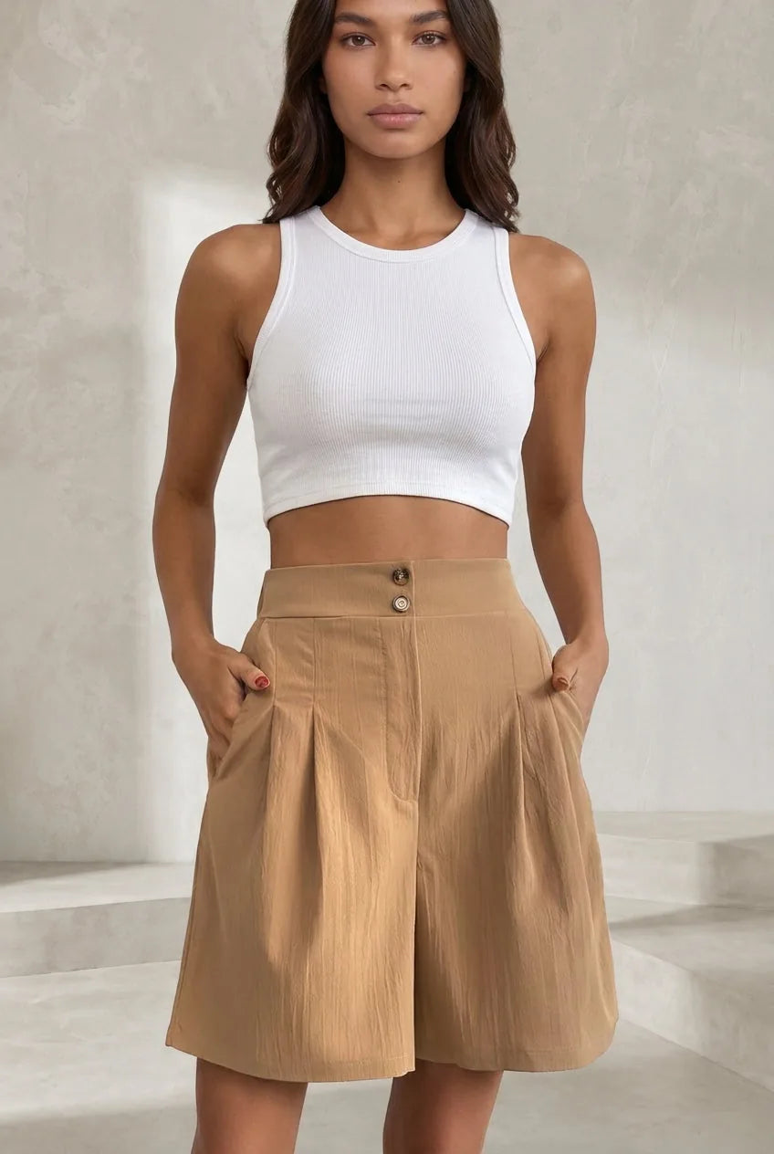 Short plissé taille haute | Lounelle Paris