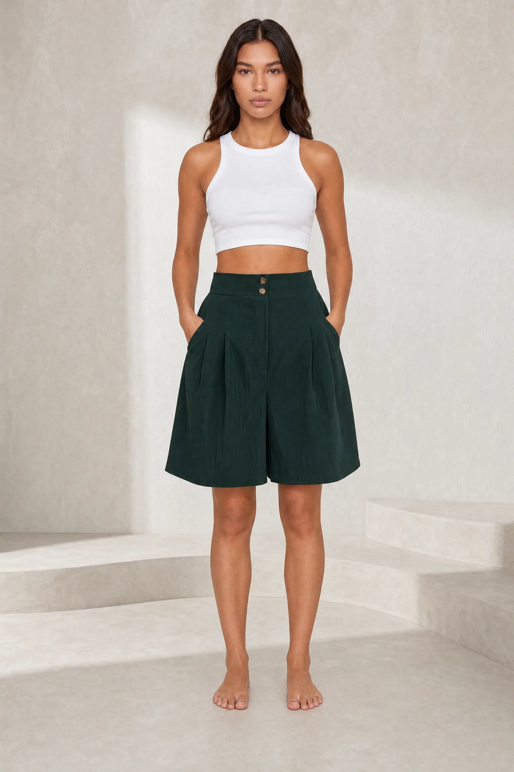 Short plissé taille haute | Lounelle Paris