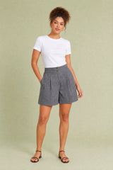High-Waist-Shorts mit weiter Passform