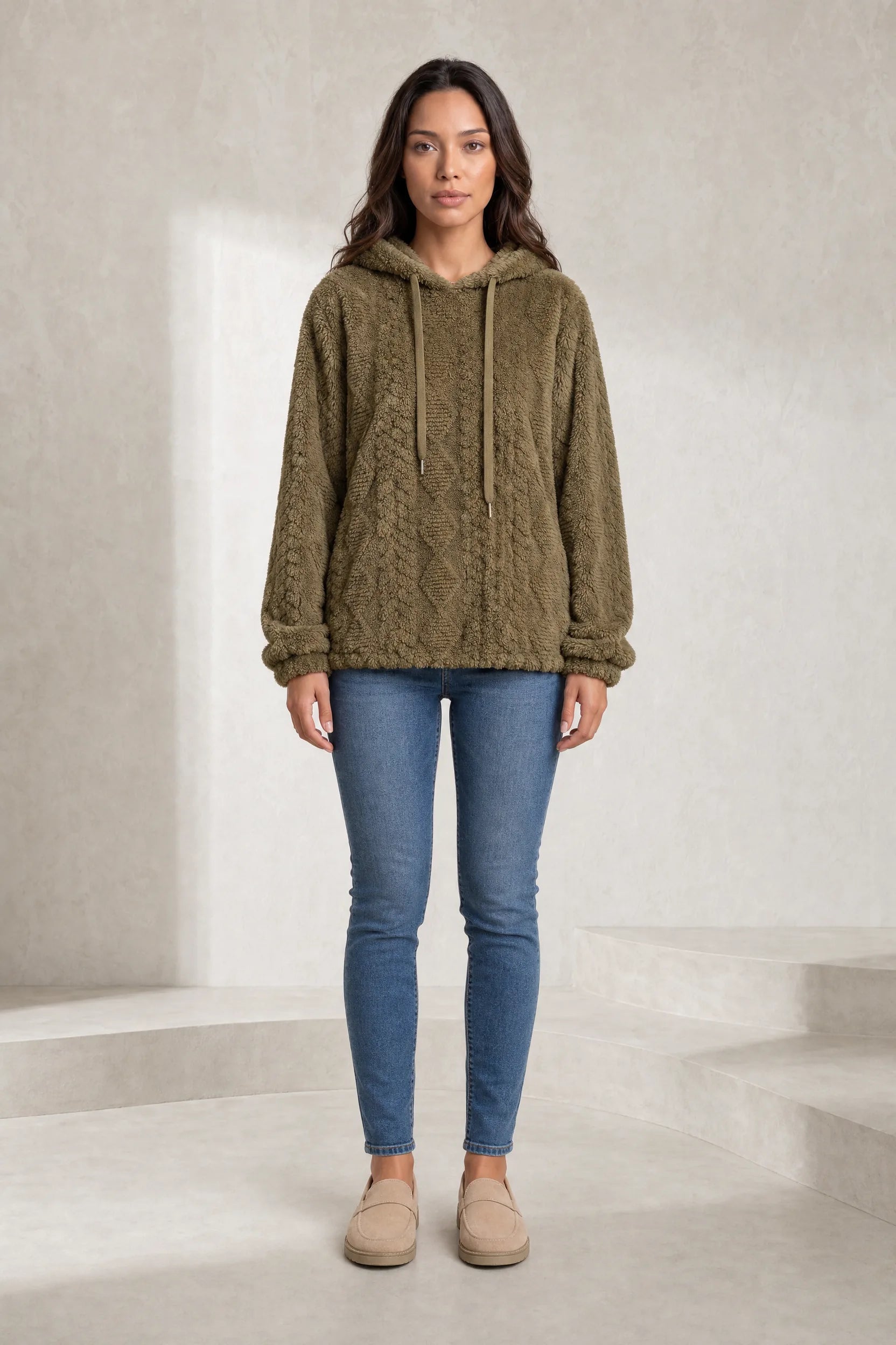 Sweat à capuche ample pelucheux | Lounelle Paris