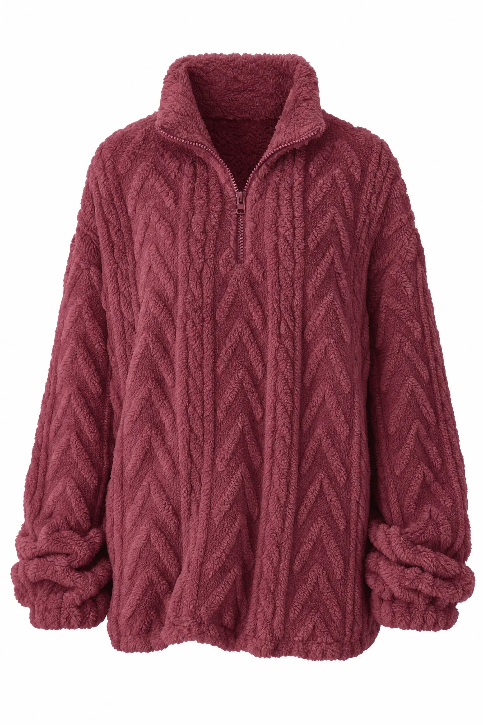 Sweat pelucheux col montant zippé | Lounelle Paris