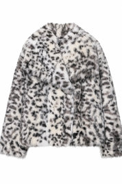 Veste ample fausse fourrure imprimé animalier | Lounelle Paris