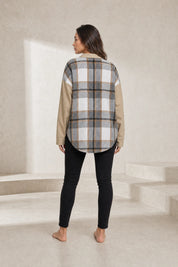 Veste chemise ample à carreaux à carreaux | Lounelle Paris
